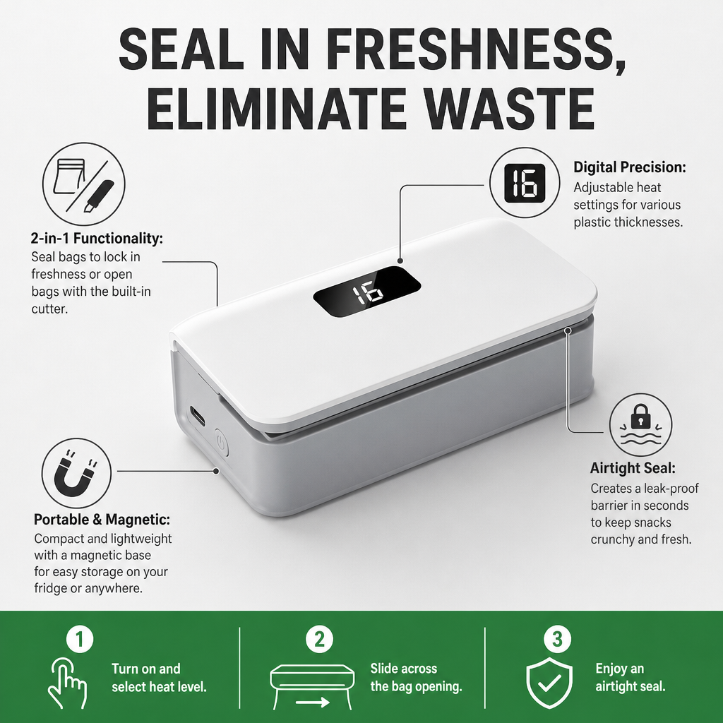 Portable 2-in-1 Bag Sealer